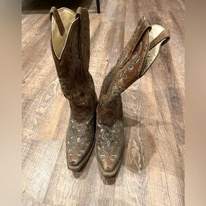 Corral Boots brown and Teal